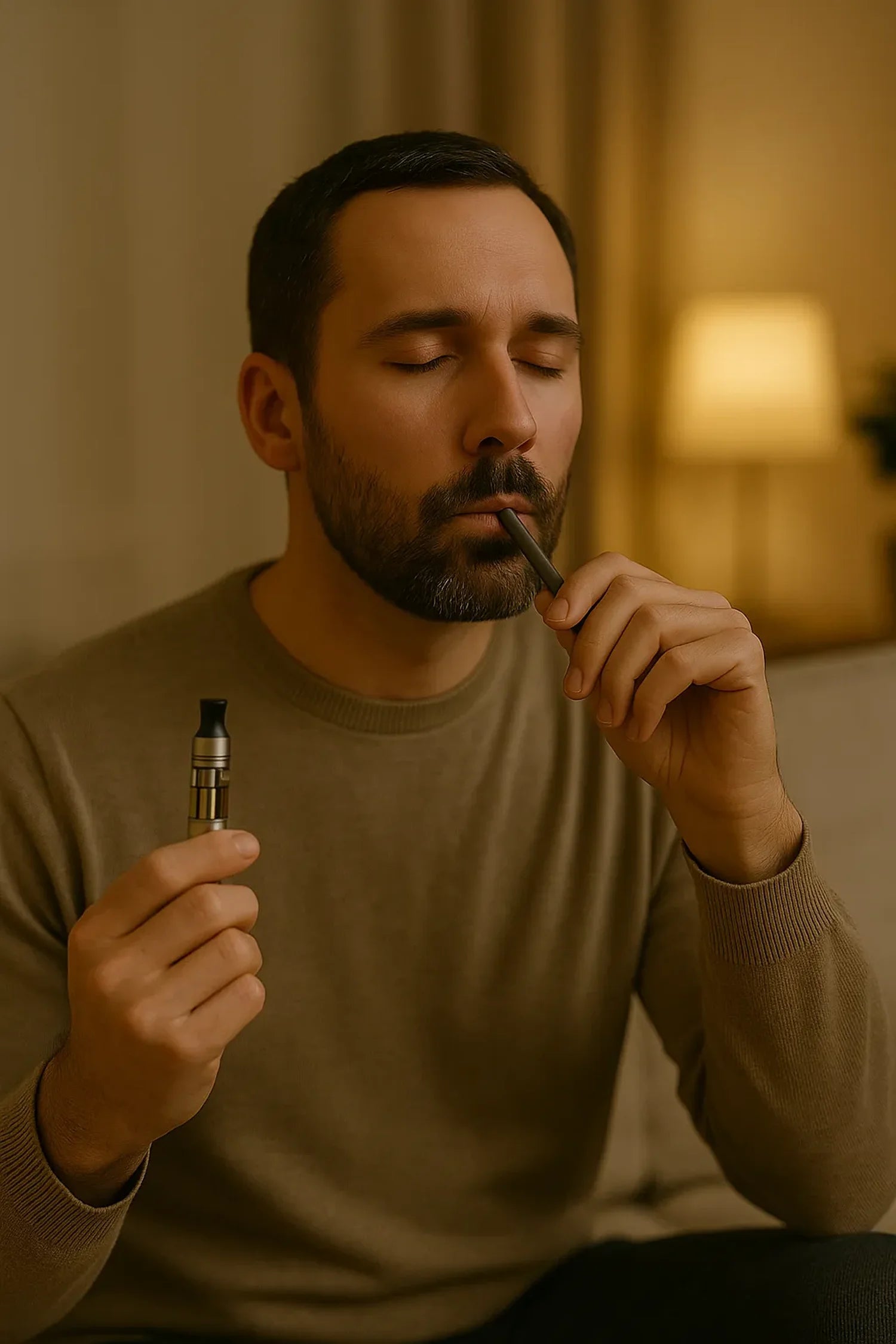 Collier de respiration NaturelZen utilisé comme alternative naturelle à la cigarette ou au vapotage